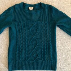 St. John's Bay Teal Cable Knit Sweater